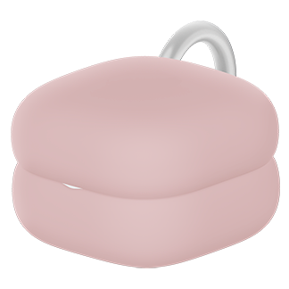 „LinkBuds Fit“ įkrovimo dėklas su rausvu dėklo dangteliu.