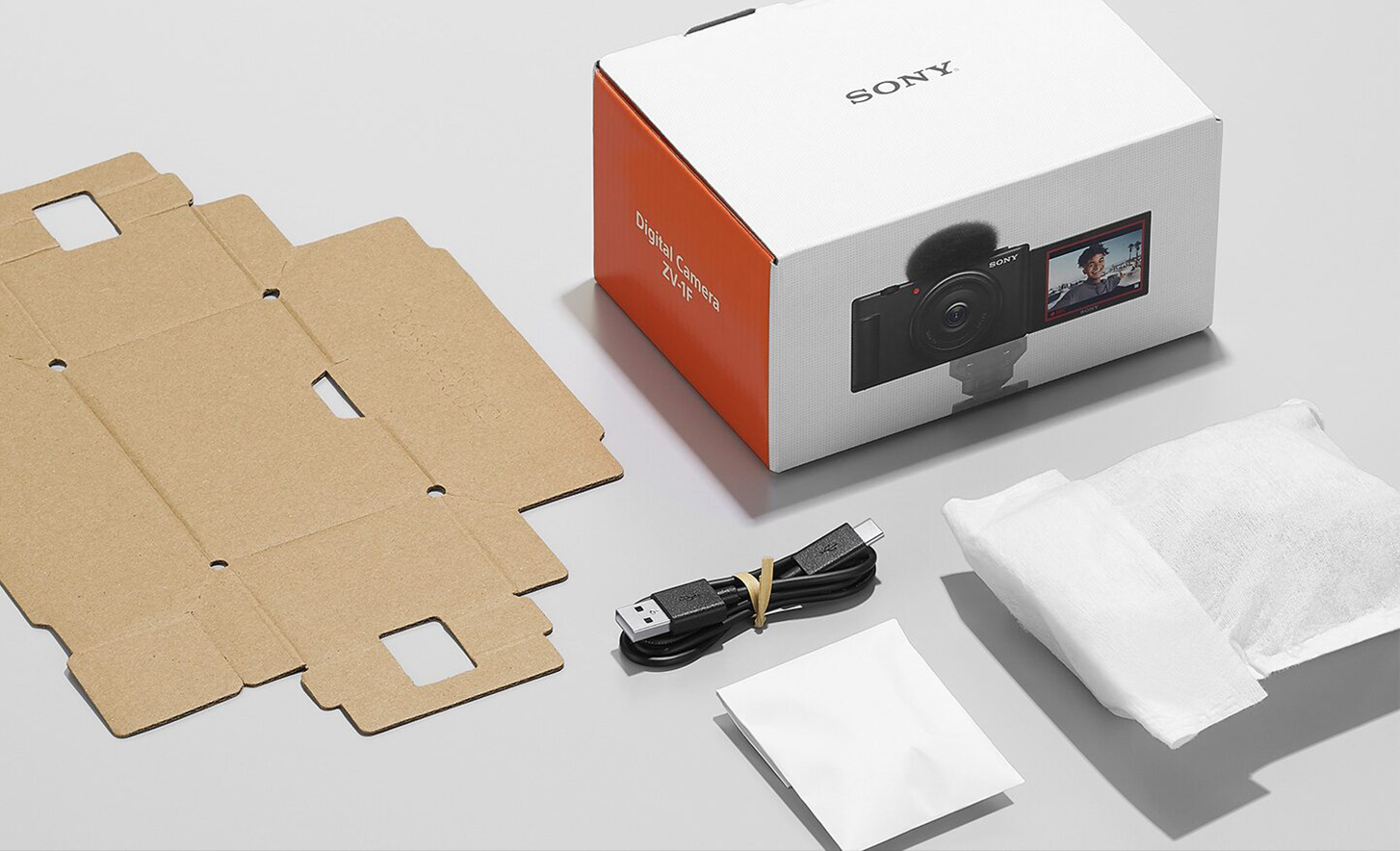 „ZV-1F“ dėžutės ir pakuotės vaizdas