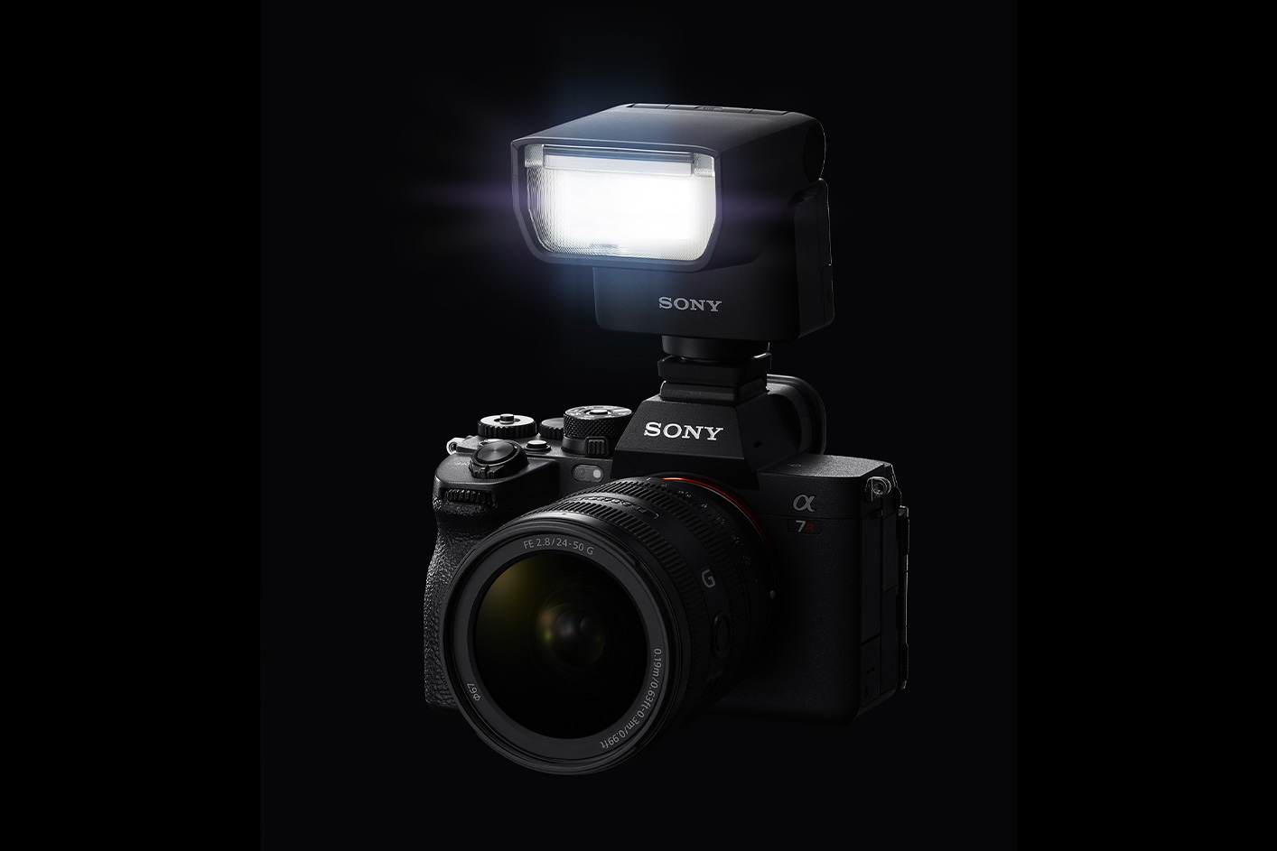 GN28, pritvirtintos prie ILCE-7M4, gaminio vaizdas