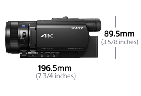 SONY FDR-AX700 FDRAX700BCXE35 （海外モデル） 4K HDR vaizdo kamera su sparčiu hibridiniu AF | 4K „Handycam“ FDR